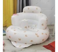 Goshyda Baby Inflatable Chair Leakproof Portable Printed Soft Sofa for Infant Head Support for Training at Home PVC Material (Bear)