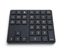 Goshyda Bluetooth Number Pad, 2.4 GHz USB Rechargeable External 35 Keys Numpad, Financial Data Entry Keyboard for Laptop, PC, Desktop, Notebook (Black)