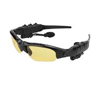 Goshyda Bluetooth Sunglasses Headsets, Wireless Audio MP3 Stereo Sound Playing Music Earphones, Hands free Calling Smart Glasses for Outdoor Cycling(Yellow)