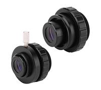 Goshyda C Mount Lens Adapter for Microscope Video Camera, SZMCTV 1/3 Trinocular Stereo Microscope Adapter with 3X Magnifying Effect, HD Optical Coated Lens for Clear Observation