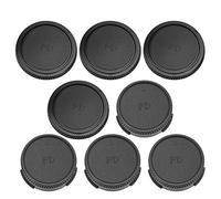 Goshyda Camera Front Body Cap+Rear Lens Cap Cover Set, Plastic Material Anti-dust Camera Cap Set for Canon FD Mount Lens and Body