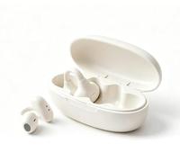 Goshyda Clip On Earbuds, Bone Conduction Wireless Bluetooth 6.0 Open Ear Headphones with AI Noise Cancellation, IPX7 Water Proof, for Sports Travel (White)