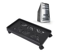 Goshyda Computer Tower Stand, Mobile CPU Stand with Rolling Caster Wheels, Universal PC Tower Riser Holder, 30KG Weight Capacity