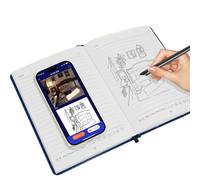 Goshyda Digital Notebook with Smart Pen, OCR Text to Editable Digital Notepad, AI Drawing & Video Playback, BT5.0 Sync for Android OS X Phone Tablet (Linen Texture Red)