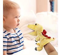 Goshyda Dinosaur Plush Toy Safe Durable Material 11.8 Inch Hand Puppet for Hand-eye Coordination Social-emotional Connection Plush Fabric (Jianlong)
