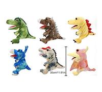 Goshyda Dinosaur Plush Toy Safe Durable Material 11.8 Inch Hand Puppet for Hand-eye Coordination Social-emotional Connection Plush Fabric (Wing)