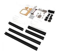 Goshyda DIY Open Frame ITX Computer Case, Aluminum Alloy Heat Dissipation PC Chassis for ITX Motherboard, Bare Bones Block Frame with ATX Power Support, Black
