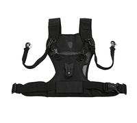 Goshyda Dual Camera Strap, Multi Camera Carrying Chest Harness Vest System with Side Holster and Secure Straps, for DSLR Cameras, Climbing Wedding Travel