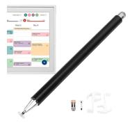 Goshyda Dual Tip Stylus Pen for Skylight 15" Calendar, Mesh and Disc Tips with 2 Spare Replacement Tips, No Smudge Mount Clip Stand (Black)