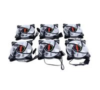 Goshyda Efficient Cooling with 6pcs 120mm RGB LED Fan, Silent Multi Layer Colorful Lighting, ABS Material, Easy Installation for Desktop PC