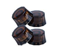 Goshyda Electric Dodecagon Guitar Knobs Stylish Volume Tone Control Knob Set for EPI Electric Bass Guitar Parts Replacement Accessories for Rock Jazz Blues Players Black (Dark Brown)