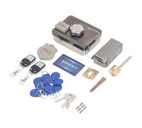 Goshyda Electronic Deadbolt Door Lock Keyless Access Control System with 2 Remote Controllers, Intelligent Smart Door Lock, Keyless Deadbolt for Home Office, Stainless Steel High