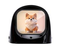 Goshyda Emotion Recognition AI Desktop Robot Companion, Smart Chat Robot with 70+ Expressions, Intelligent Motion Sensing, 1000mAh Battery, Bluetooth Speaker, Interactive AI Pet for Car (Black)
