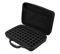 Goshyda Essential Oil Box, 60 Grids Bottles Oils Carrying Case Hard Shell Exterior Storage Organizer fit 60 Grid 5ml/10ml/15ml Bottle(Black)