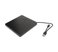 Goshyda External DVD Drive, USB 3.0 & Type C CD Drive Portable DVD Burner Player Reader Rewriter, Up to 5Gbps Transmission Rate, for Standard SATA ODD