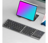Goshyda Foldable Bluetooth Keyboard, Portable 2.4G Wireless Keyboard with 26 Key Anti Ghosting, for Tablet Laptop Smartphone