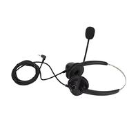 Goshyda H360D 2.5mm Telephone Headset, Noise Reduction Comfortable Binaural Wired Business Headphones with Mic, for Call Centers, Customer Service, Conference Calls