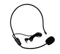 Goshyda Head Mounted Wired Microphone Mini 3.5mm Condenser MIC for Voice Amplifier Speaker for Stage Performance Show Singing Dancing
