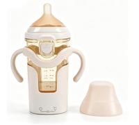 Goshyda Insulated Baby Bottle, 240ml Cordless Milk Bottle Warmer with 7500mAh Battery, 2 Mins Fast Heating, 48H Maintains Temperature, 6 Temp Settings, for Infant Feeding