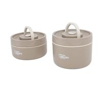 Goshyda Insulated Lunch Box, Portable Leakproof Thermal Box, 304 Stainless Steel Round Stackable Lunch Containers with Thermal Bag, for Adults Kids for Picnic Travel Office