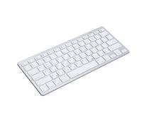 Goshyda Keyboard, Splash-Proof Sensitive Response Keyboard, Silver, Ultra-Thin, Non-Slip, Wireless Bilingual Language for PC (Russian)
