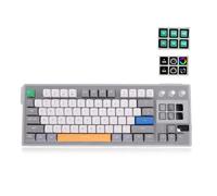 Goshyda LCD AI Mechanical Keyboard, 80% Layout 78 Keys Hot Swappable Wired USB Keyboard with LCD Screen Knob Control, for Gaming PC