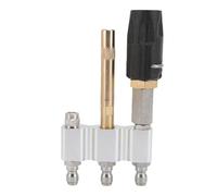 Goshyda M5 Twist Nozzle, Pressure Washer Tip 3 in 1, Adjustable 0-60° Spray, 1/4in Quick Connect Stainless Steel Brass, 3-7GPM 1000-6000PSI for 50ft High Cleaning