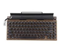 Goshyda Mechanical Keyboard, Retro Blueteeth 5.0 Wireless Typewriter 83 Keys keypad, Suitable for Working, Studying and Gaming