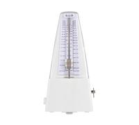 Goshyda Mechanical Metronome Stylish Durable Adjustable Beat Speed for Piano Guitar Drum Suitable for Musicians Metal Black/White 9.5 * 11.5 * 20cm for All Instruments (White)