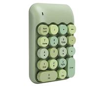 Goshyda Mechanical Numeric Keyboard, Simple Design Numeric Keypad Digital Keyboard Portable Mute for Desktop for Notebook for Computer (x910 green mixed color wireless keypad)