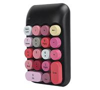 Goshyda Mechanical Numeric Keyboard, Simple Design Numeric Keypad Digital Keyboard Portable Mute for Desktop for Notebook for Computer (x910 black mixed color wireless keypad)