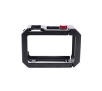 Goshyda Metal Protective Case for Action 5 Pro 4 3, Lightweight Aluminum Alloy Camera Cage with Magnetic Rapid Release, Cold Shoe Mount, 1/4" Screw Hole (Black Red)