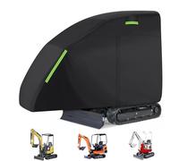Goshyda Mini Excavator Cover for Bobcat E32 E20 E10 for Kubota KX121-3U10-3U17 for CX17C, 210D Oxford Cloth Zippered Excavators Cover, Sun Rain Dust Snow Protection