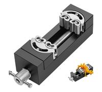 Goshyda Mini Heavy Duty Drill Press Vise Self Adjusting Fractal Jaws Aerospace Aluminum CNC Machined Bench Vise for DIY Woodworking Electronics Repair Jewelry Making (Clamp L Wrench)