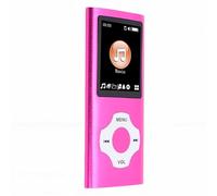 Goshyda MP3 Music Player with Bluetooth 5.3, 1.8 Inch Screen Portable Audio Player, with E Book Function and FM Radio, for Kids Adults Music Audiobooks Video Playback (Pink)