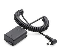 Goshyda NP FW50 Dummy Battery, Fully Decoded DC Coupler Power Supply Adapter with Spring Connection Cable, for A7 A7II A7R A7S A7RII A7SII A6000 A5000 ILDC Cameras (Andoer)