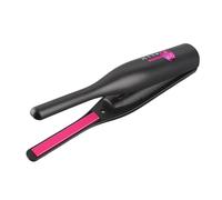 Goshyda Pencil Flat Iron, Small Hair Straightener for Men, PTC Fast Heating Cordless Small Hair Straightener and Curler for Short Hair, Bangs, and Pixie Cuts (Black)
