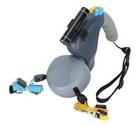 Goshyda Pet Double Ended Leash, Dual Dog Traction Rope with LED Light and Reflective Thread, 9.8ft Heavy Duty Double Head Leash for Walking Two Dogs, Adjustable Hands Free Lead (Grey)