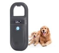 Goshyda Pet Microchip Reader, Rechargeable Pet Microchip Scanner with LED Display, Supports ISO 11784/11785, FDX-B and ID64 EMID, 134.2KHz, 15cm Distance, 128 Data Storage