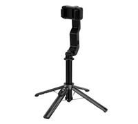Goshyda Phone Stabilizer Selfie Stick Tripod, Single Axis Stabilizer with Bluetooth Remote and Adjustable Fill Light for Vlog Live Streaming Smartphones