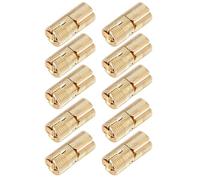 Goshyda Polished Brass Cylindrical Hinge 180 Degree Opening Concealed Hinges, M12x26mm Small Furniture Hinges for Jewelry Box Woodworking