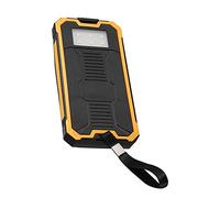 Goshyda Portable 20000mAh Dual USB Solar Power Bank Case for Phone Charger Fast Charging Kit for Sport and Travel (Yellow)