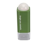 Goshyda Portable Travel Swab Case Mini Cotton Swab Holder Witust Proof Lid for Small Items, Transparent PET Storage Box for Travel Essentials, 3 Pack Hair Ties Floss (Green)