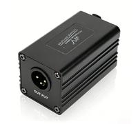 Goshyda Professional Microphone Preamplifier, 30dB Gain Low Noise Moving Coil Mic Amplifier for Dynamic and Ribbon Mics, 48V Power Supply