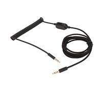 Goshyda Replacement Coiled Cable for Logitech G433 G233 G Pro G Pro X with Retractable Spring, 3.5mm Male to Male, 6.6ft Long with Rotating Volume Control, Mute Switch