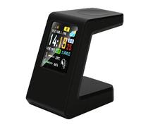 Goshyda Smart WiFi Thermometer Hygrometer with Watch Charger (Black) | Indoor WiFi Thermometer Clock, 2.0 in HD LCD Touchscreen, Digital Photo Frame