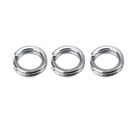 Goshyda Stainless Steel Snap Split Ring Lure Connector, Heavy Duty Double Circle Split Ring for Fishing Tackle, Anti Bait Connector for Lures Rigs Leaders (9# Sold in 1 pack of 50 pieces)