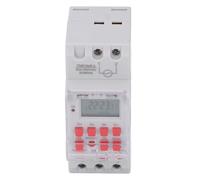 Goshyda Timer Switch, Programmable 24 Hour Timer with LCD Display, 7 Day Weekly NO NC Output for DIN Rail, Automatic On Off Controller with 16 Settings, Countdown Function with Battery