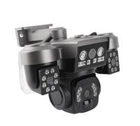 Goshyda Triple Lens 4G Security Camera Solar Powered, Wireless Outdoor PTZ Camera with PIR Motion Detection, 1080P 360° Coverage & APP Alert