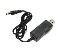 Goshyda USB Boosting Cable, Adjustable Portable DC USB Step Up Cord with 3.5 X 1.35mm Connector Tip for Fan Table Lamp, Boosts Voltage to 9V 12V